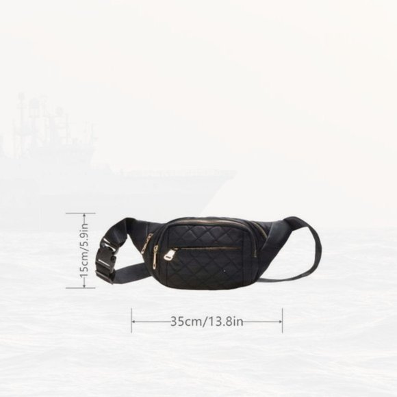 New Quilted Pocket Front Waist Bag 136 - Picture 2 of 4